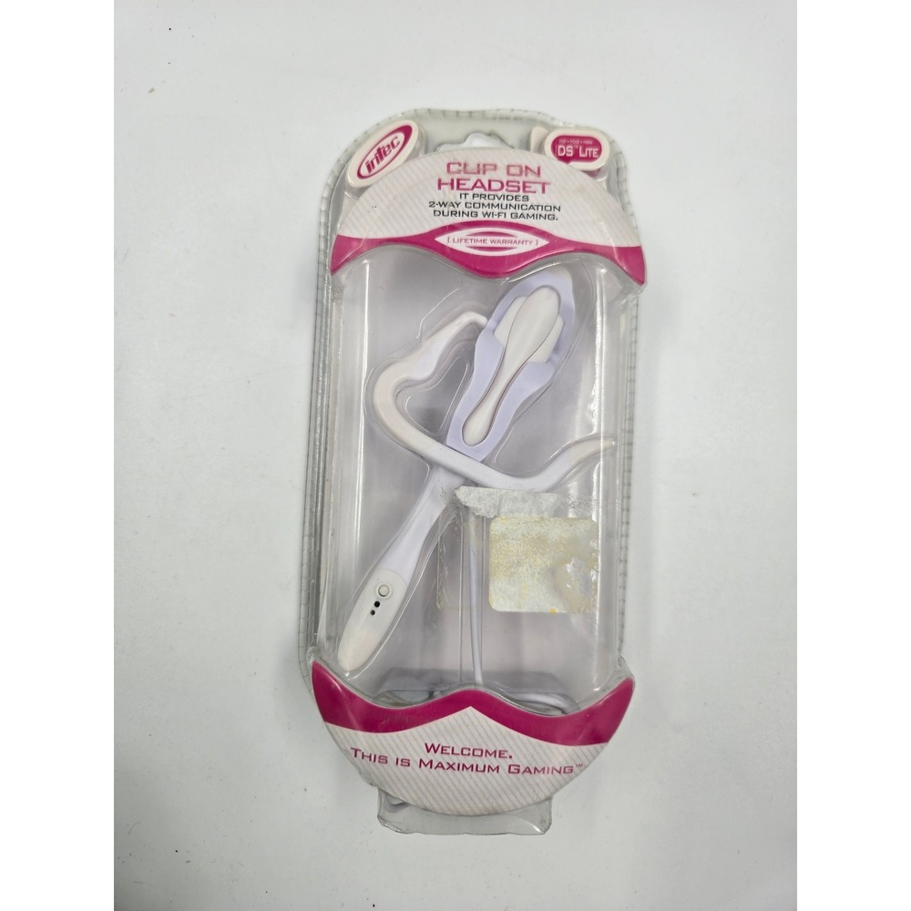Intec White Clip On Mic Earphone Headphone for Nintendo NDSL DS Lite Microphone
